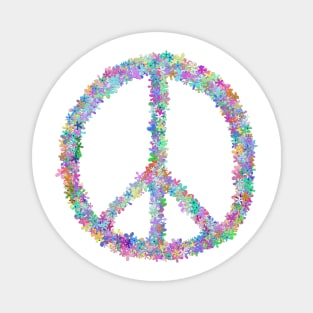 Peace Flower Power Sign Magnet